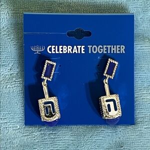 NEW Dreidel Drop Earrings – Hanukkah / Judaica Theme from Celebrate Together